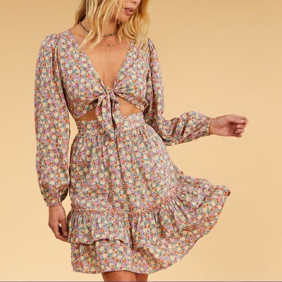 Billabong x The Salty Blonde Ditsy Dreamer Mini Dress - Picture 1 of 8
